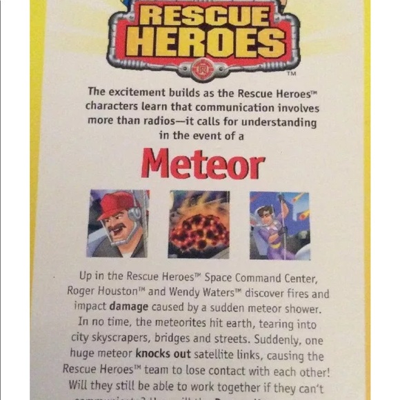 RESCUE HEROS VHS TAPE, METEOR - Picture 6 of 8
